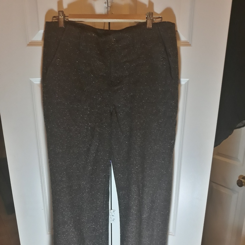Calvin Klein Brown Wool Bootleg Trousers